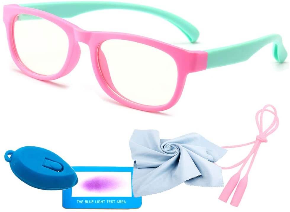 Okulary dziecięce z filtrem światła niebieskiego – BrightEyes-Różowy-Trend Polska