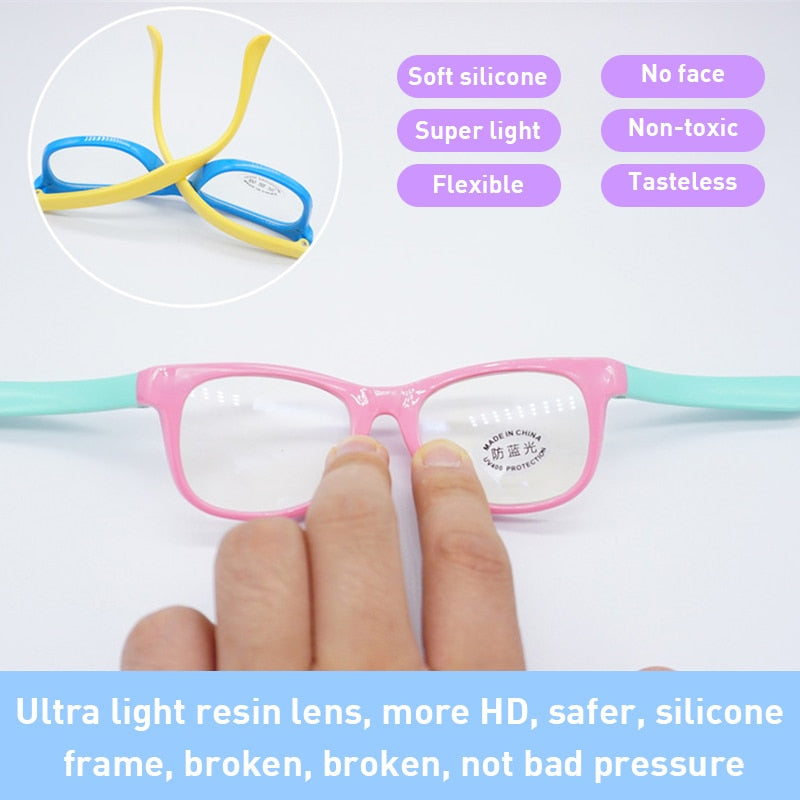 Okulary dziecięce z filtrem światła niebieskiego – BrightEyes-Różowy-Trend Polska