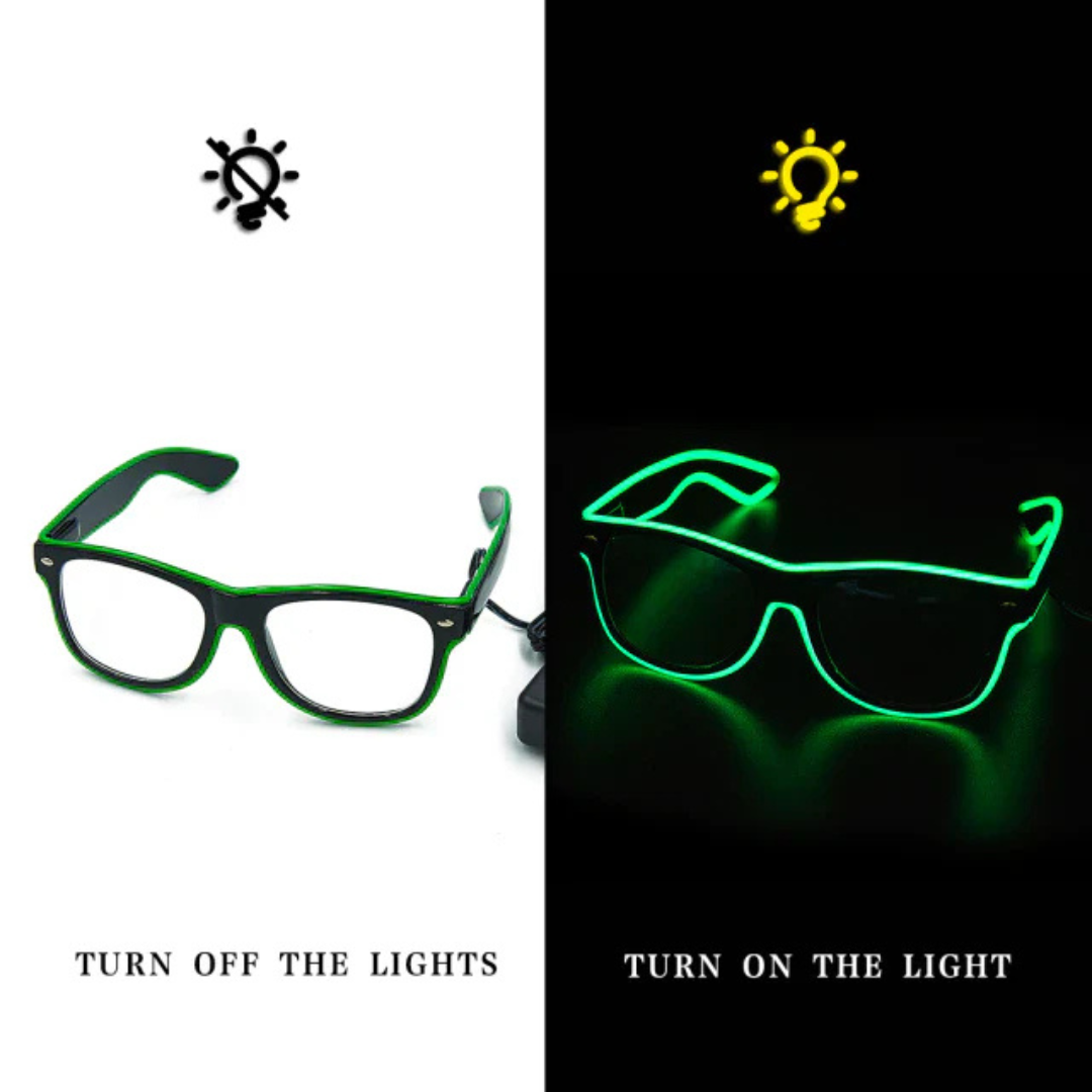 Oplichtende Neon Bril - LumaGlow-Zielony-Trend Polska