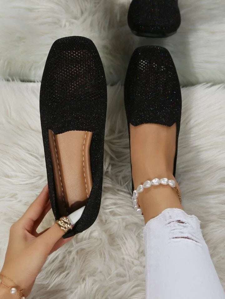 Orthopedyczne Antypoślizgowe Płaskie Buty - Isabella-Czarny-35-Trend Polska
