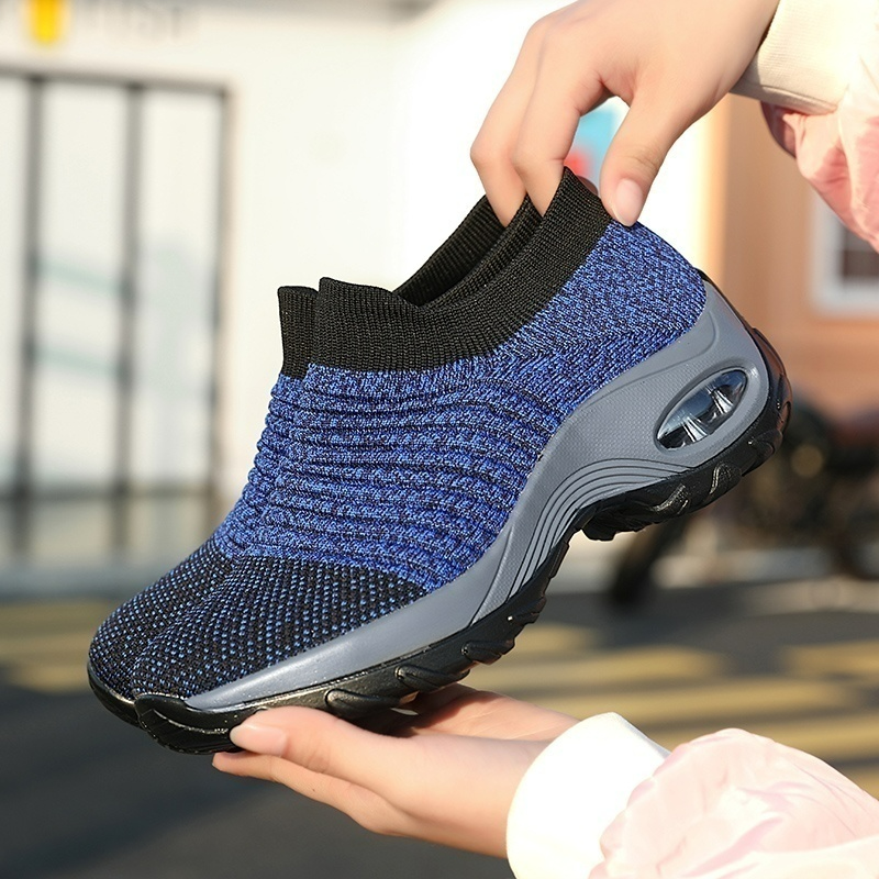 Orthopedyczne buty biegowe Hypersoft dla kobiet – Eliana-Niebiesko Szary-35-Trend Polska