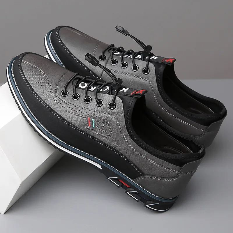 Orthopedyczne buty męskie Oxford - Elias-Szary-38-Trend Polska