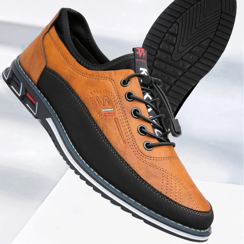 Orthopedyczne buty męskie Oxford - Elias-Brązowy-38-Trend Polska