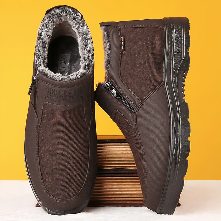 Orthopedyczne męskie buty zimowe - Arctic Pro-Brązowy-38-Trend Polska