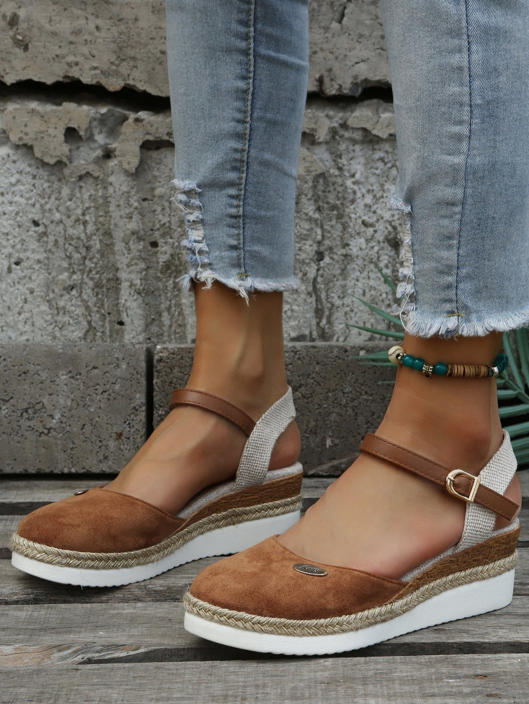 Orthopedyczne Modne Brązowe Espadryle - Livia-Brązowy-35-Trend Polska