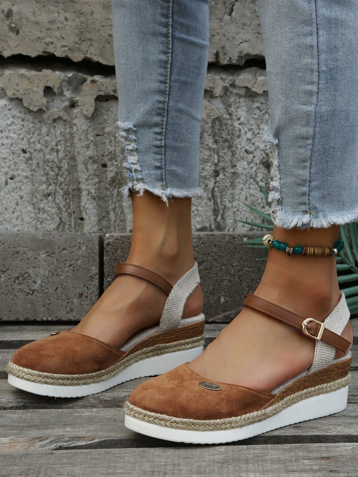 Orthopedyczne Modne Brązowe Espadryle - Livia-Brązowy-35-Trend Polska