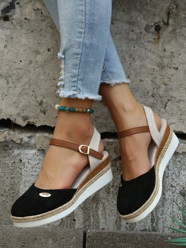 Orthopedyczne Modne Brązowe Espadryle - Livia-Czarny-35-Trend Polska