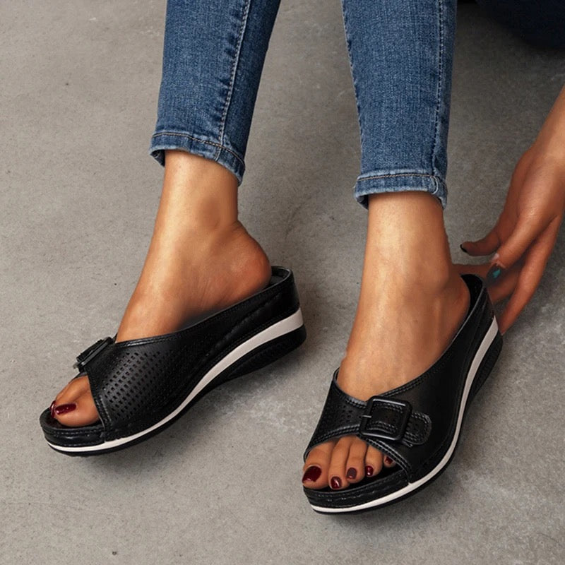 Ortopedyczne buty komfortowe dla kobiet – Lorena-Czarny-35-Trend Polska