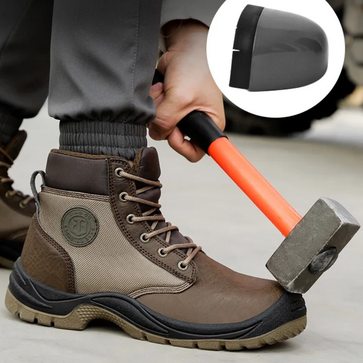 Ortopedyczne buty ochronne ze stalowym noskiem - SafeStep Pro-39-Brązowy-Trend Polska