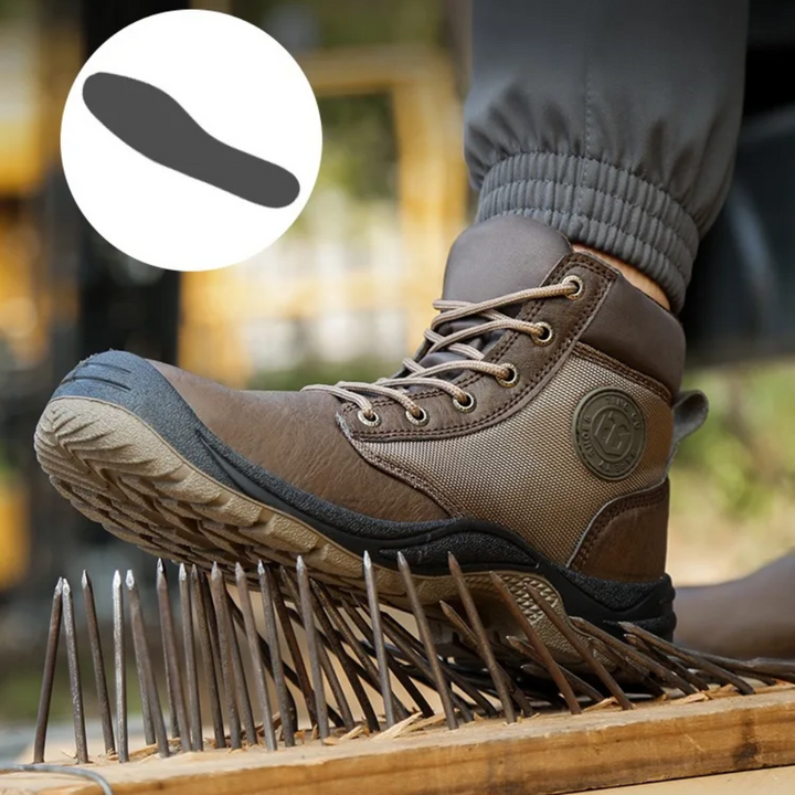 Ortopedyczne buty ochronne ze stalowym noskiem - SafeStep Pro-39-Brązowy-Trend Polska