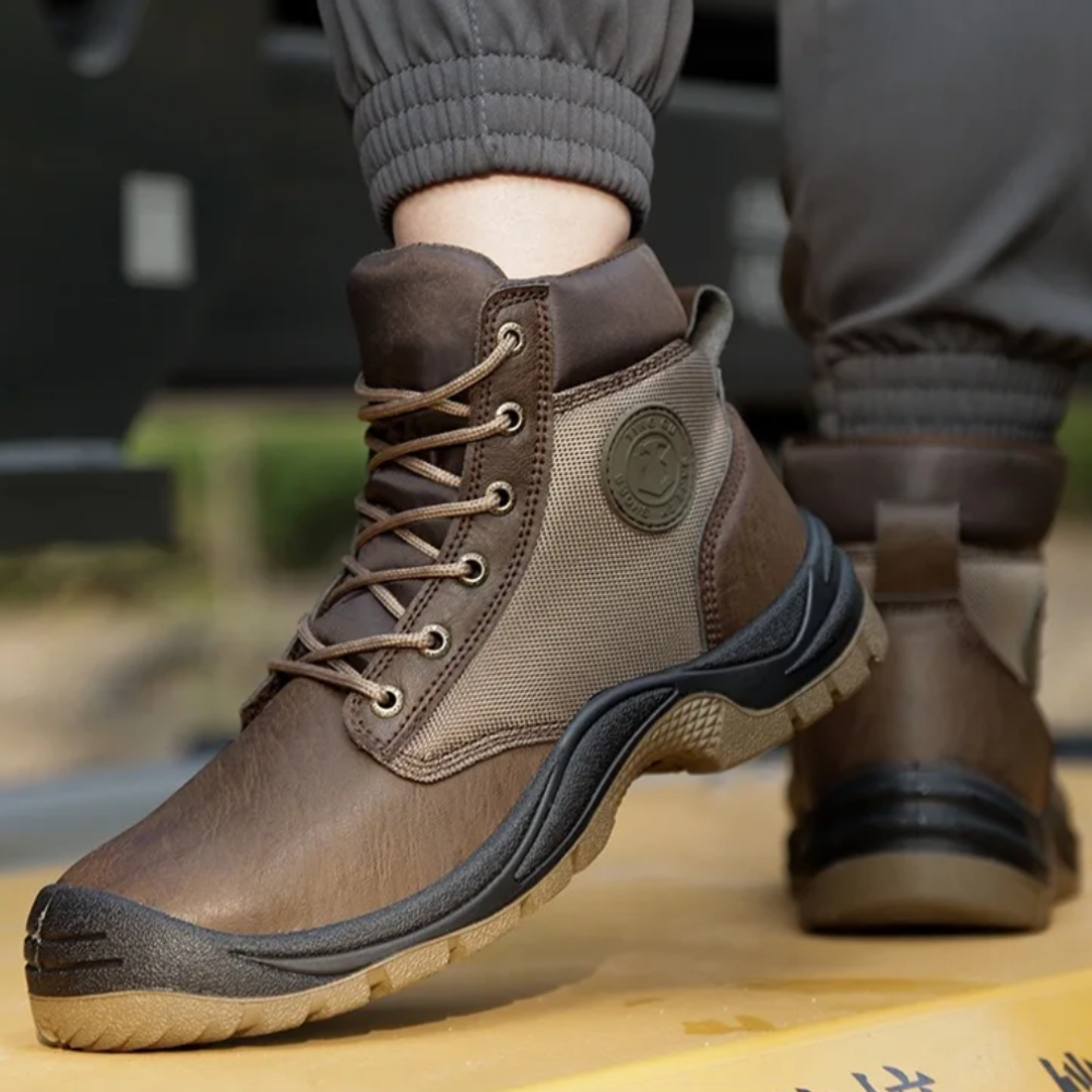 Ortopedyczne buty ochronne ze stalowym noskiem - SafeStep Pro-39-Brązowy-Trend Polska