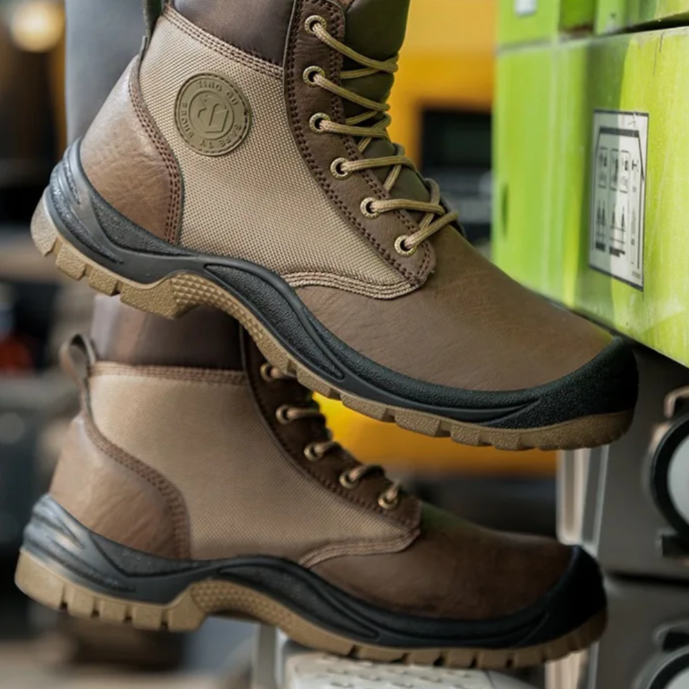 Ortopedyczne buty ochronne ze stalowym noskiem - SafeStep Pro-39-Brązowy-Trend Polska