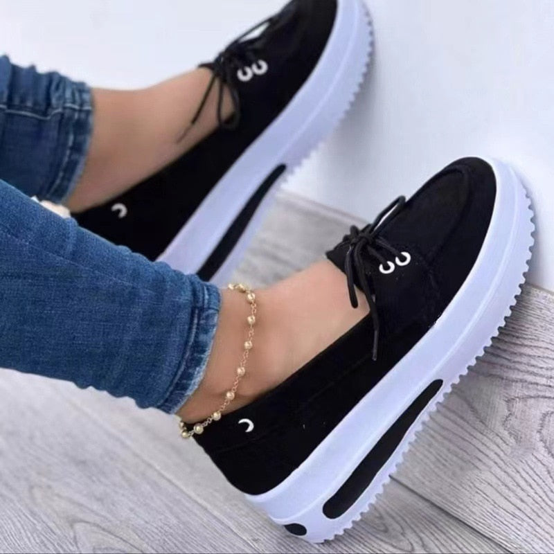 Ortopedyczne damskie espadryle z poduszką powietrzną – Malina-Czarny-35-Trend Polska
