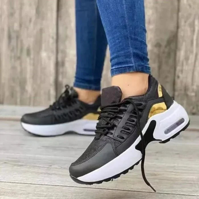 Ortopedyczne Damskie Sneakersy - Livia-Czarny-35-Trend Polska