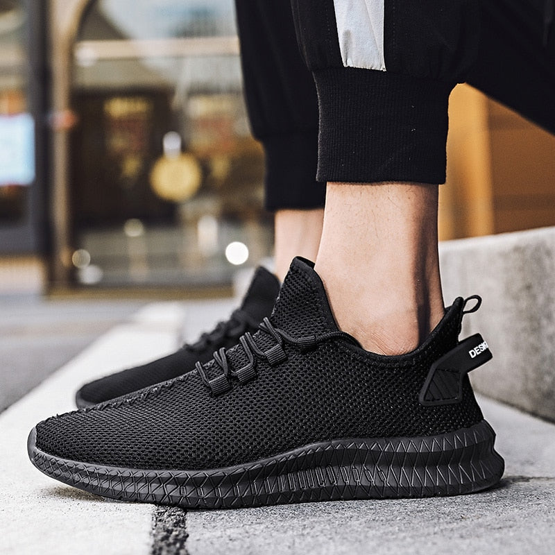 Ortopedyczne męskie sneakersy z amortyzacją i wsparciem postawy – Arvon-Czarny-39-Trend Polska