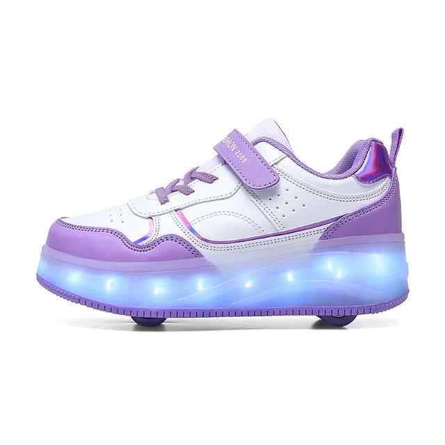 Ortopedyczne rolki LED - Zoe-Fioletowy-30-Trend Polska