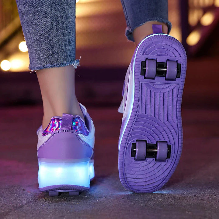 Ortopedyczne rolki LED - Zoe-Różowy-30-Trend Polska