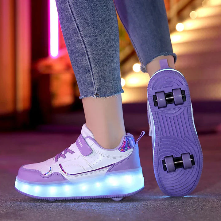 Ortopedyczne rolki LED - Zoe-Różowy-30-Trend Polska