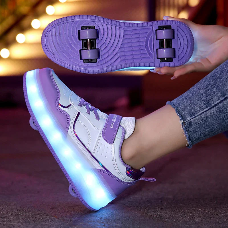 Ortopedyczne rolki LED - Zoe-Różowy-30-Trend Polska