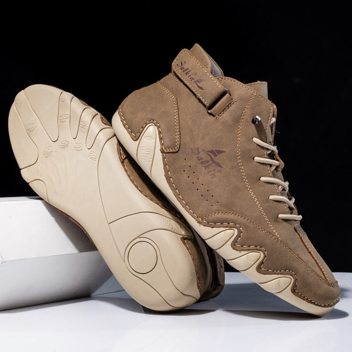 Ortopedyczne skórzane buty - Ethan-Khaki-37-Trend Polska