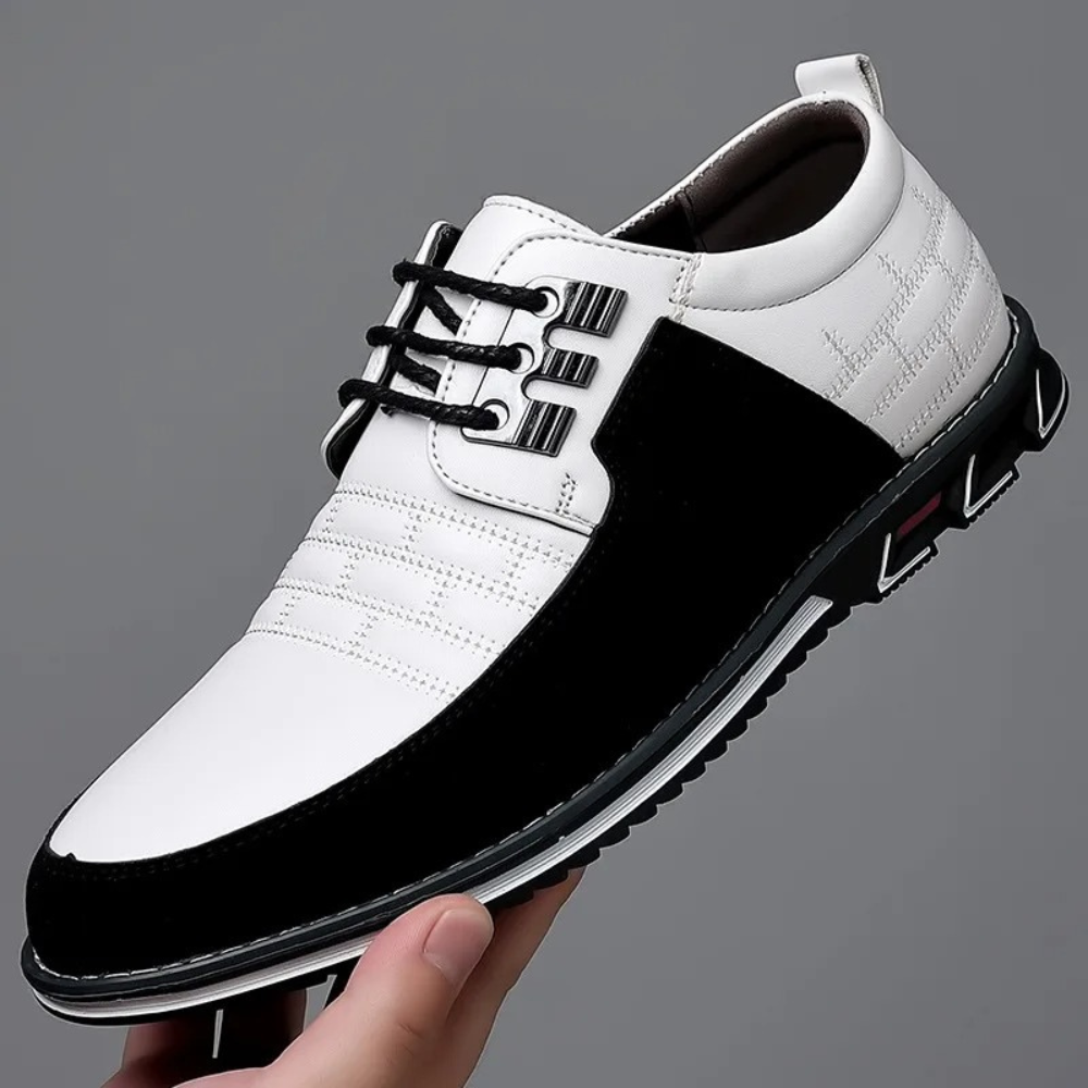 Ortopedyczne skórzane buty męskie - GentleStep-Biały-39-Trend Polska