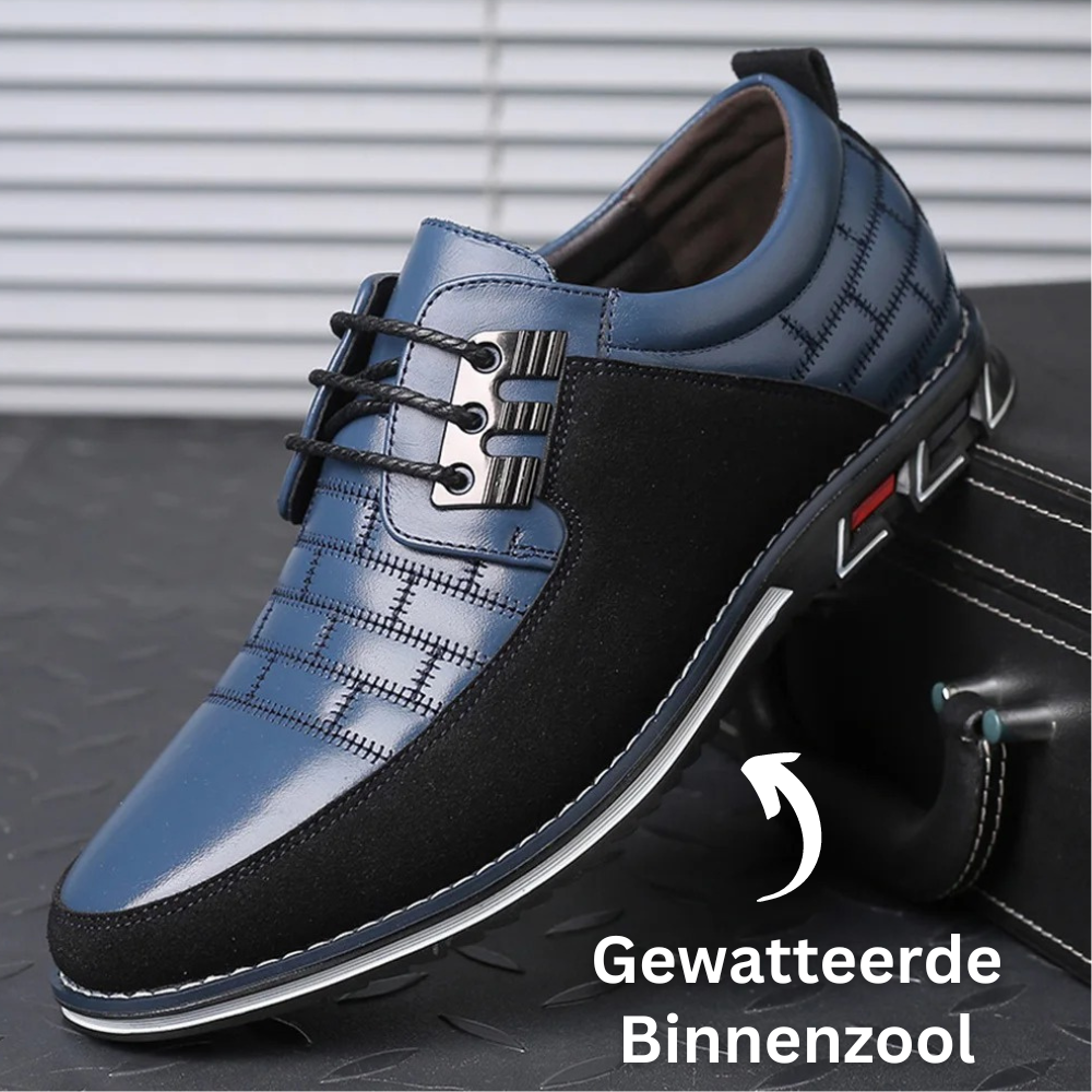Ortopedyczne skórzane buty męskie - GentleStep-Czarny-39-Trend Polska