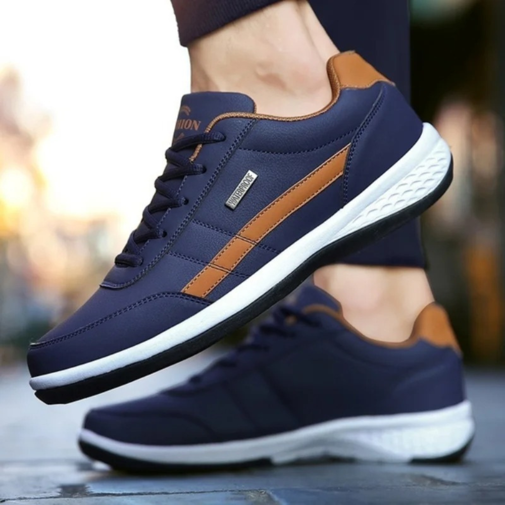 Ortopedyczne skórzane buty | Ostateczny komfort i wsparcie-38-Niebieski-Trend Polska