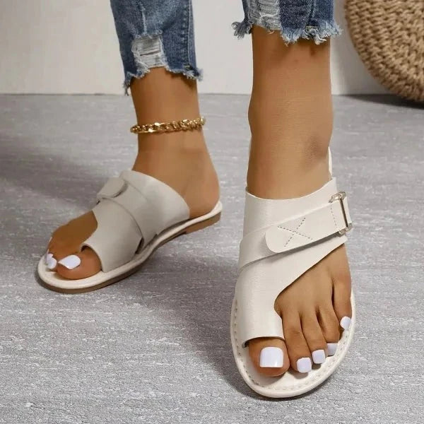 Ortopedyczne skórzane sandały damskie z korekcją Hallux Valgus – Livia (1+1 GRATIS)-Brązowy-EU35-Trend Polska