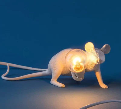 Oryginalna lampa mysia - SqueakLight-Kradący się mysz / Biały-Trend Polska