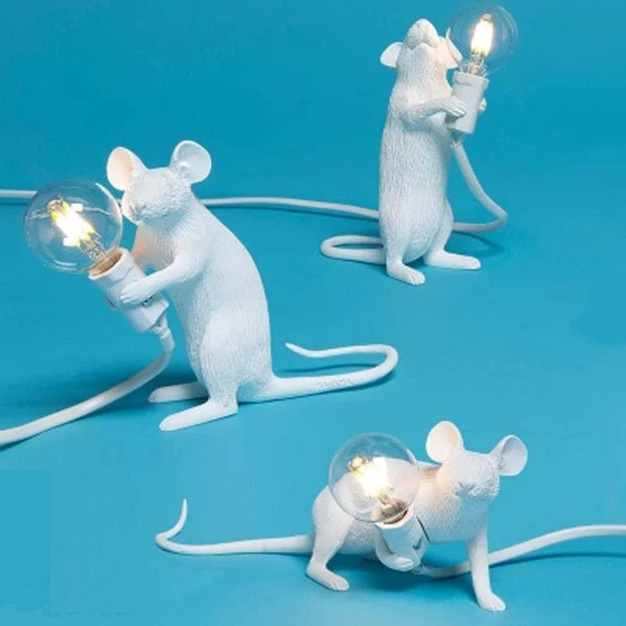 Oryginalna lampa mysia - SqueakLight-Staande muis / Goud-Trend Polska