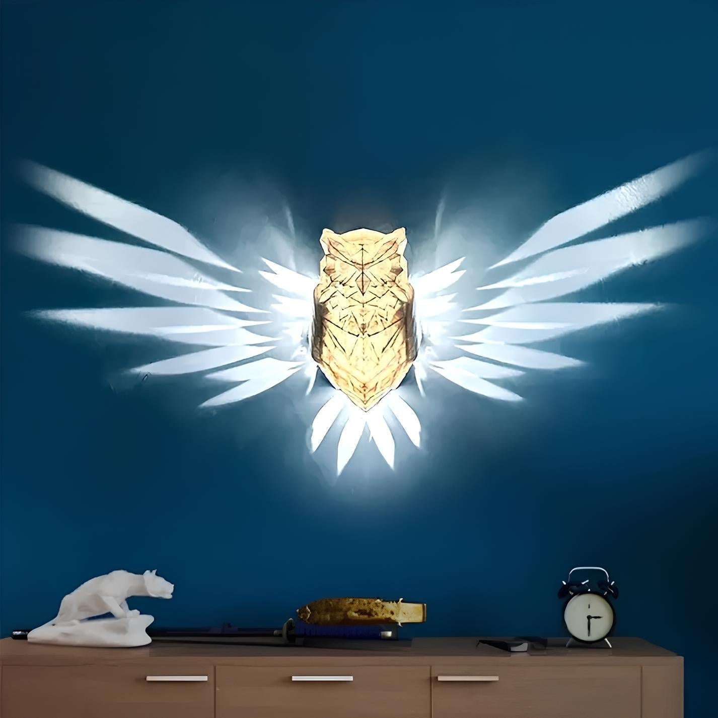 Oświetlające Skrzydła Lampa Ścienna - LumaWings-Puchacz-Trend Polska