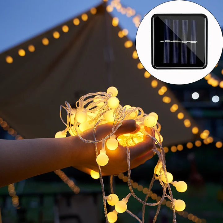 Oświetlenie festiwalowe na energię słoneczną - SolarGlow-Ciepłe dowcipy-5M 20LEDS-Trend Polska