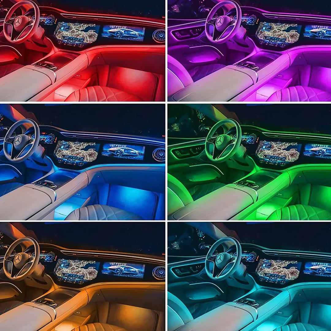 Oświetlenie wnętrza RGB do samochodu - GlowLine-Jasnoniebieski-Trend Polska