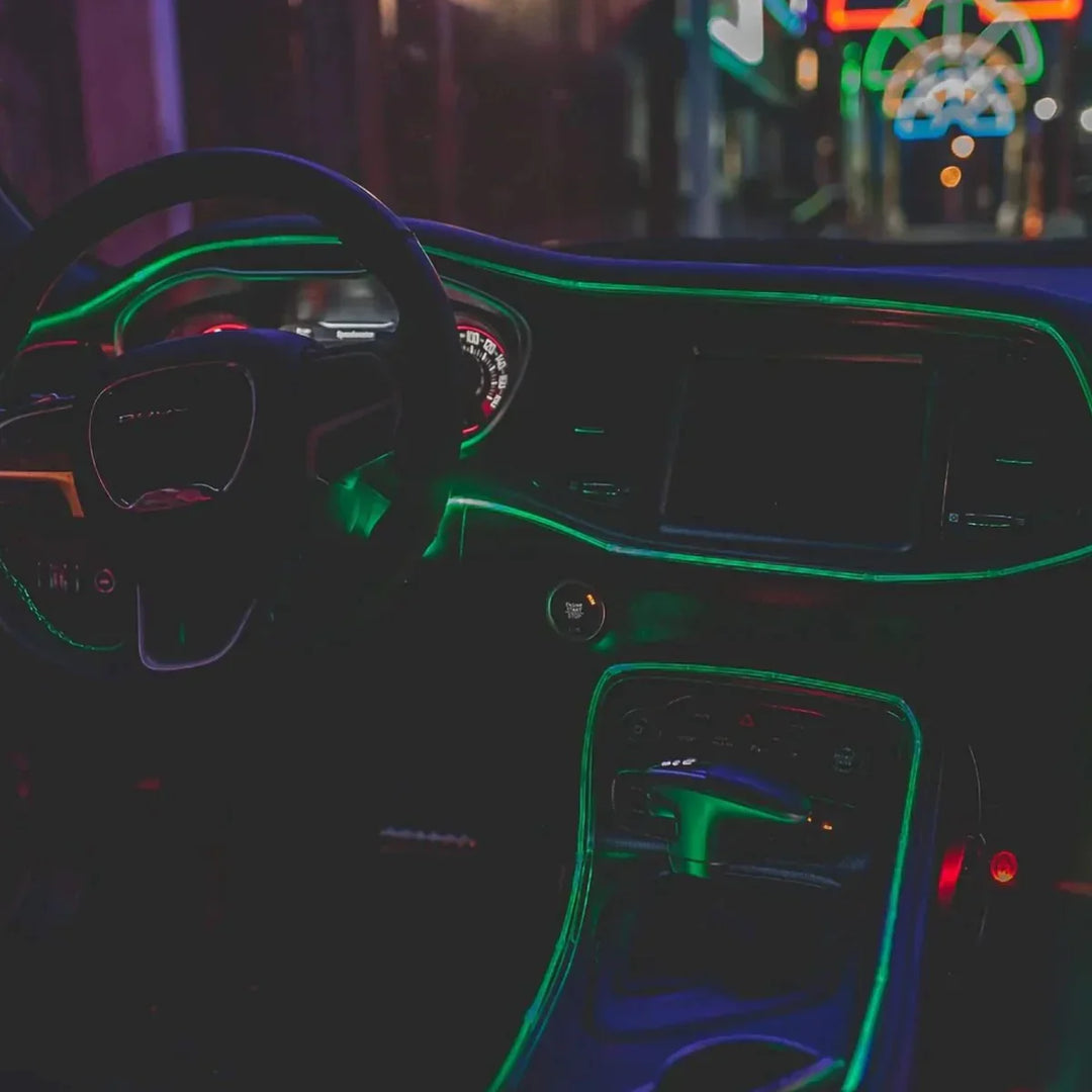 Oświetlenie wnętrza RGB do samochodu - GlowLine-Jasnoniebieski-Trend Polska