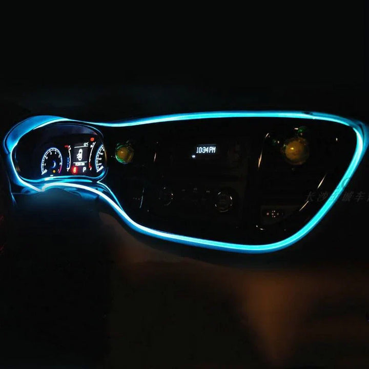 Oświetlenie wnętrza RGB do samochodu - GlowLine-Jasnoniebieski-Trend Polska