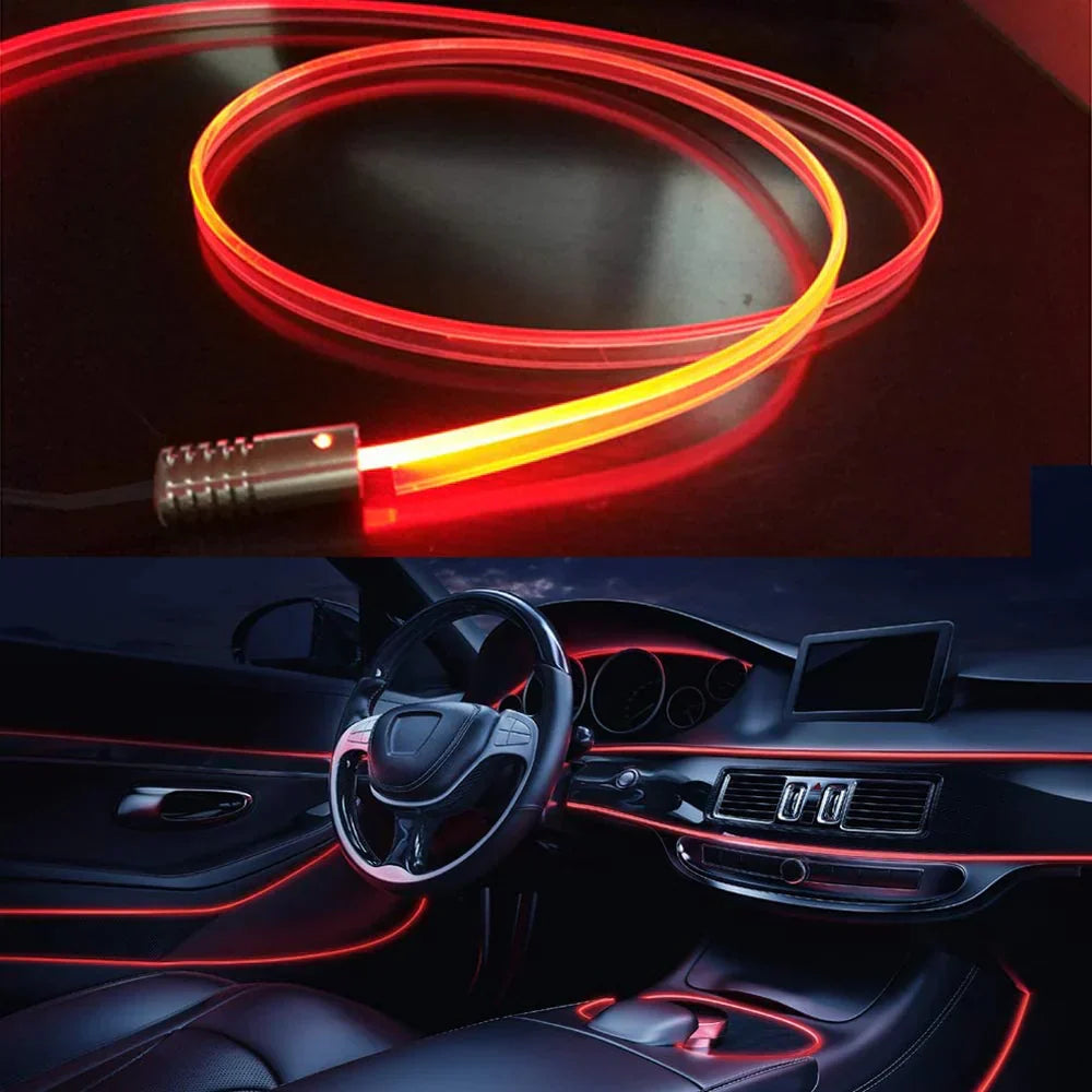 Oświetlenie wnętrza RGB do samochodu - GlowLine-Jasnoniebieski-Trend Polska