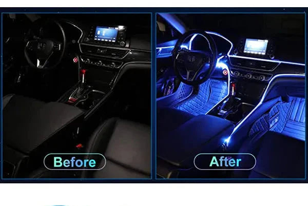 Oświetlenie wnętrza RGB do samochodu - GlowLine-Jasnoniebieski-Trend Polska