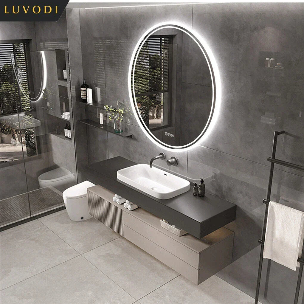 Oświetlone okrągłe lustro łazienkowe - LumiMirror-60cm-Trend Polska