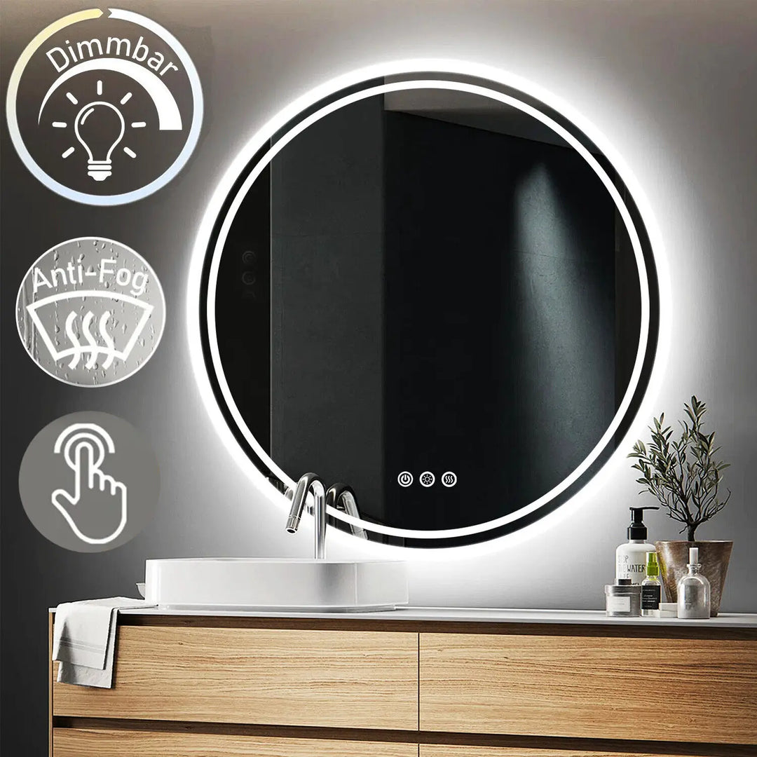 Oświetlone okrągłe lustro łazienkowe - LumiMirror-60cm-Trend Polska