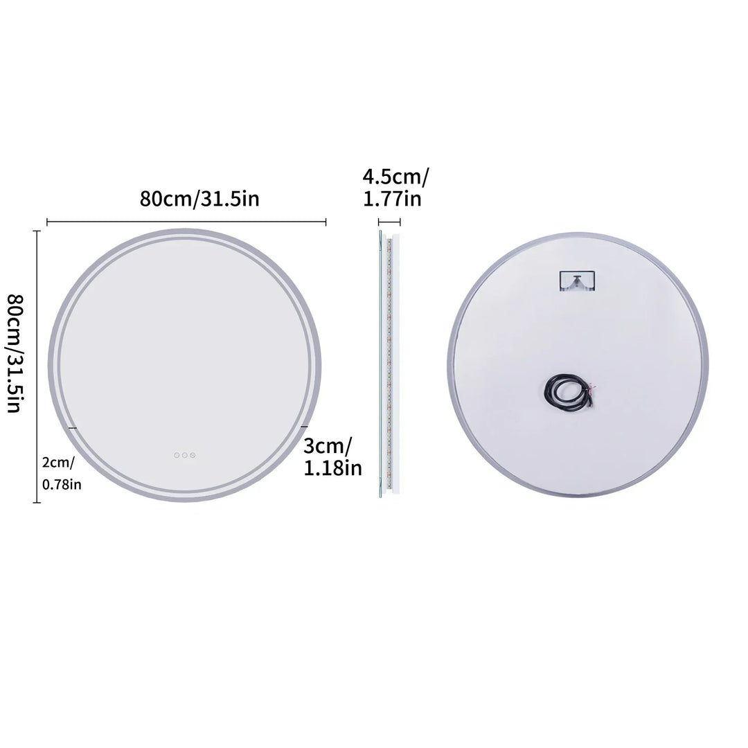 Oświetlone okrągłe lustro łazienkowe - LumiMirror-60cm-Trend Polska