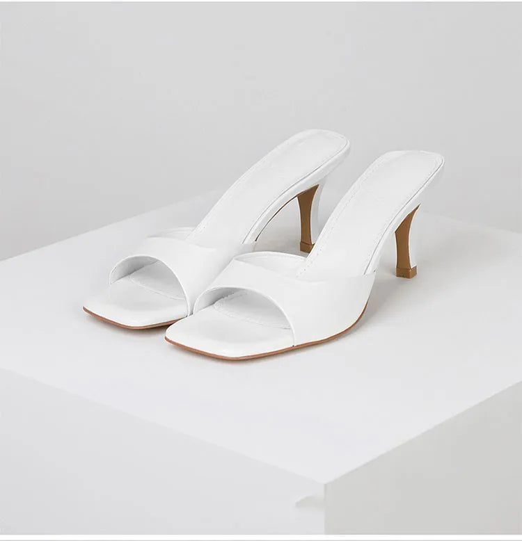 Otwarte mule damskie – Mirella-Biały-35-Trend Polska