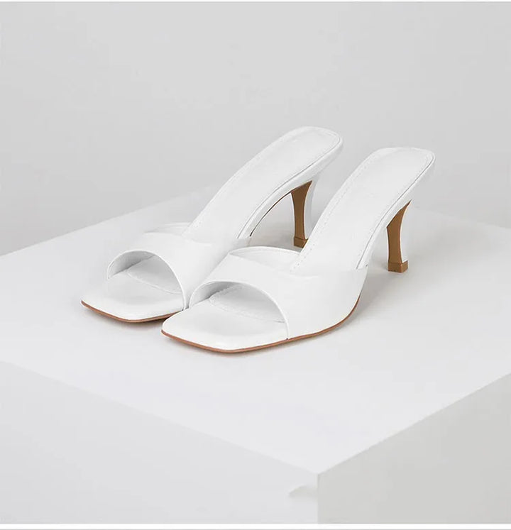 Otwarte mule damskie – Mirella-Biały-35-Trend Polska