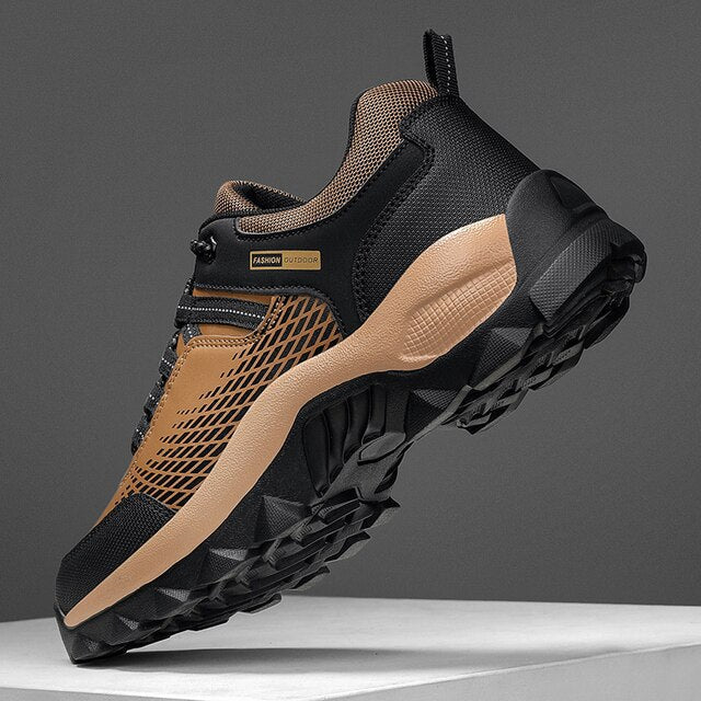 Outdoor Comfort Męskie Buty Trekkingowe z Szerokim Nosem - Victor-Brązowy-39-Trend Polska