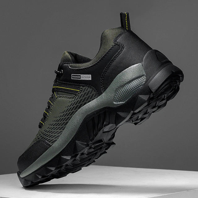 Outdoor Comfort Męskie Buty Trekkingowe z Szerokim Nosem - Victor-Zielony wojskowy-39-Trend Polska