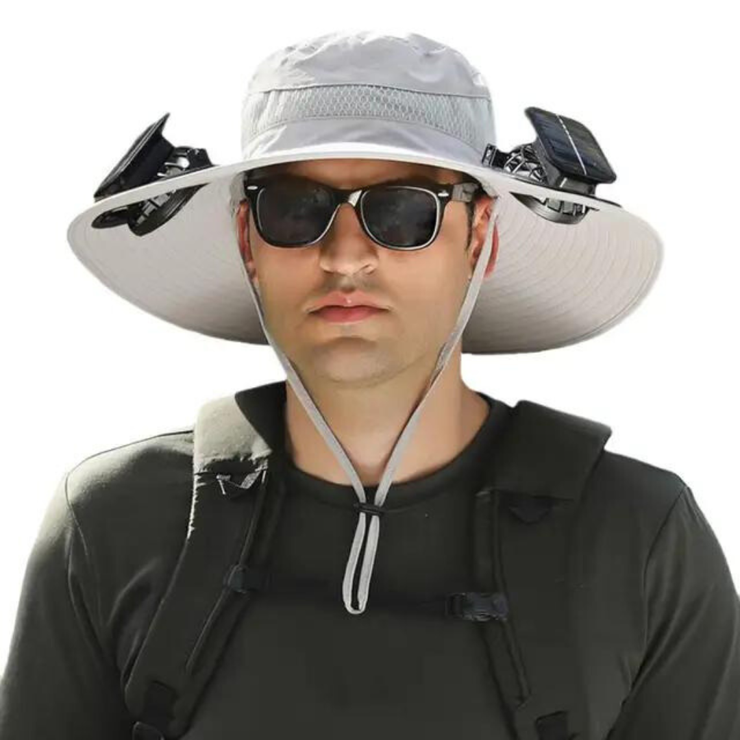 Outdoor Kapelusz przeciwsłoneczny z wbudowanym wentylatorem – Sunbreeze-C-Trend Polska
