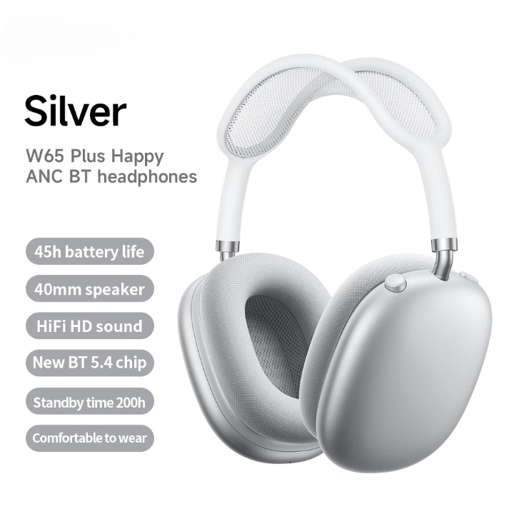 Over-Ear Wireless Headphones with ANC & Long Battery Life – W65 Plus-Gold-State of Style