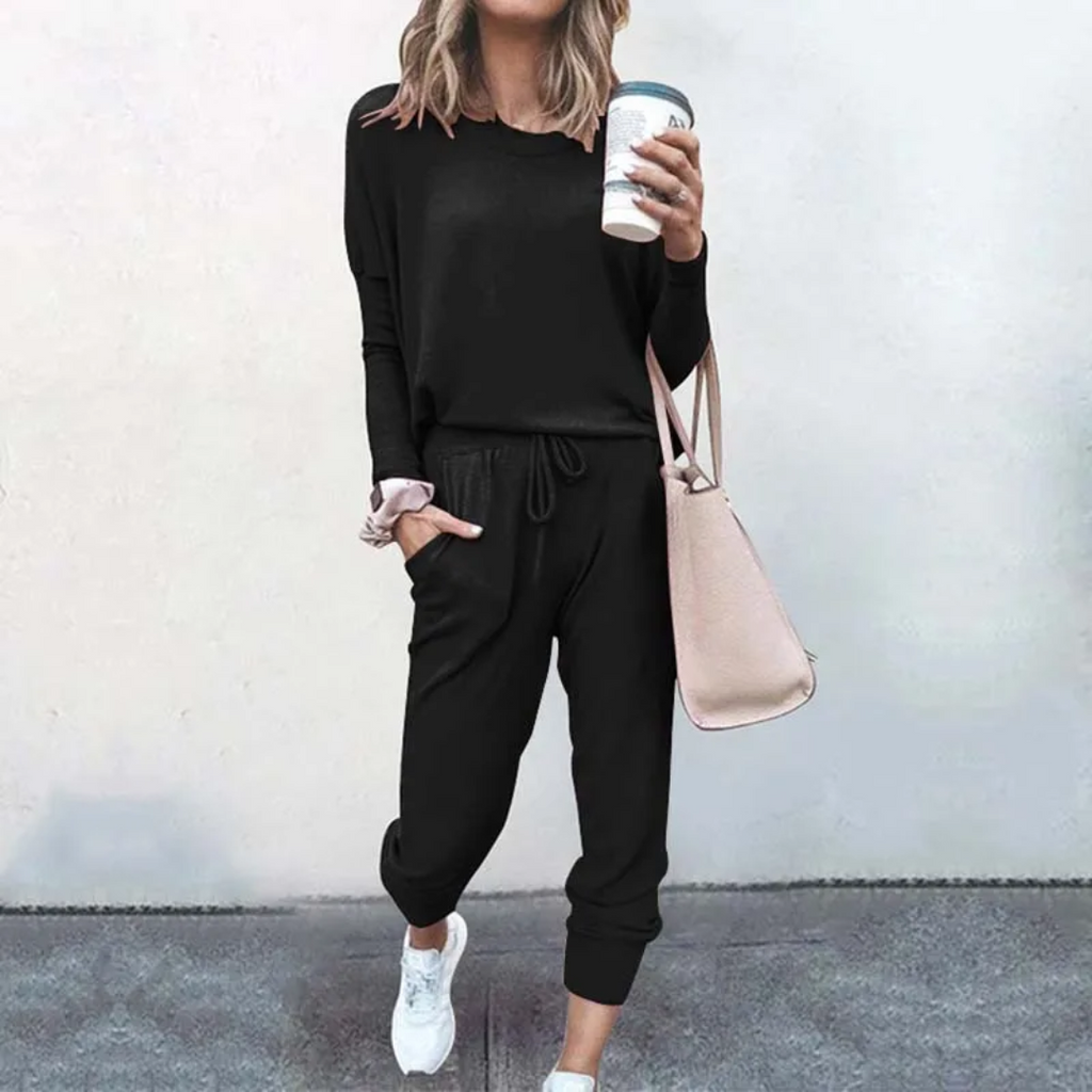 Oversized Damskie Dres - Velana-czarny-1-s-Trend Polska
