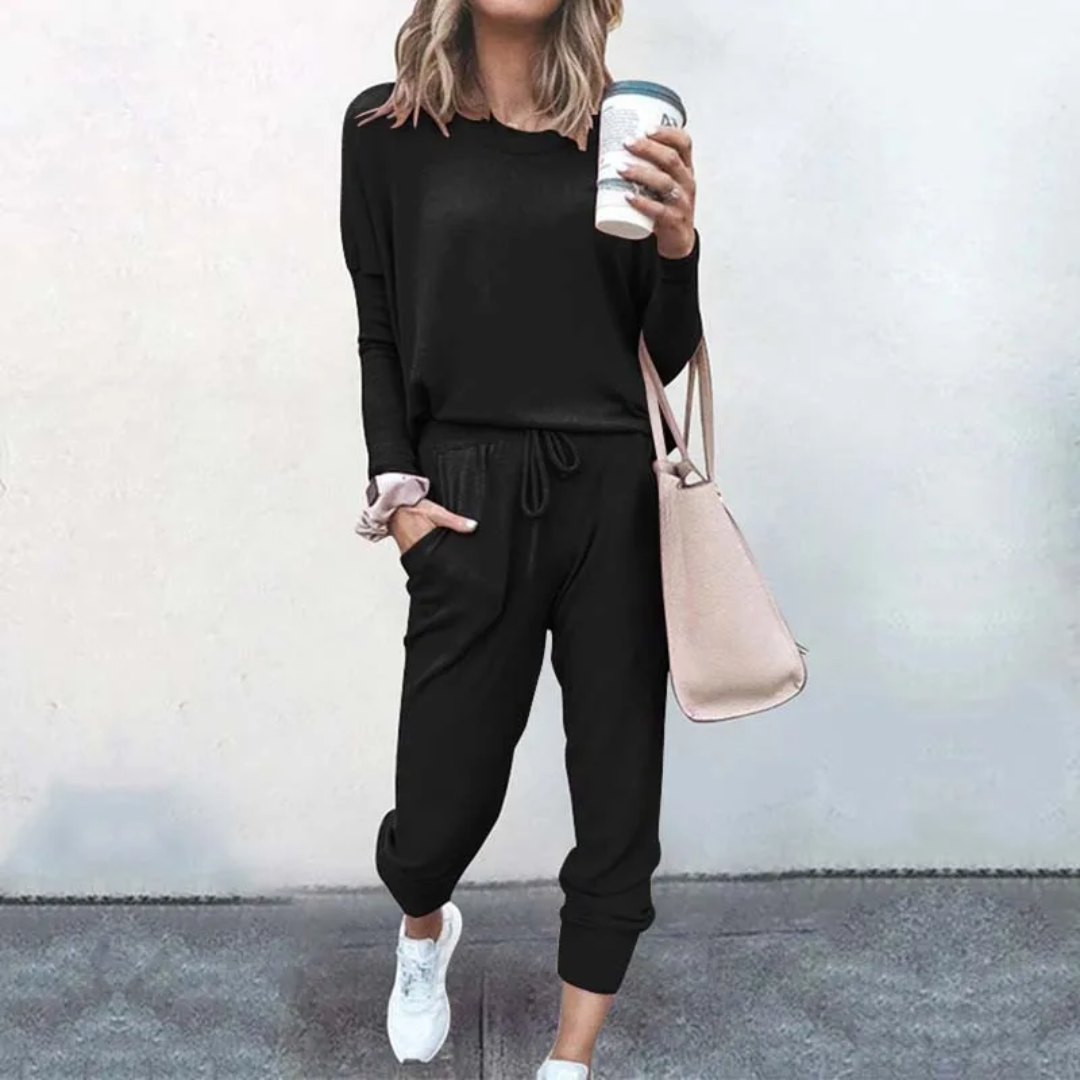 Oversized Damskie Dres - Velana-czarny-1-s-Trend Polska