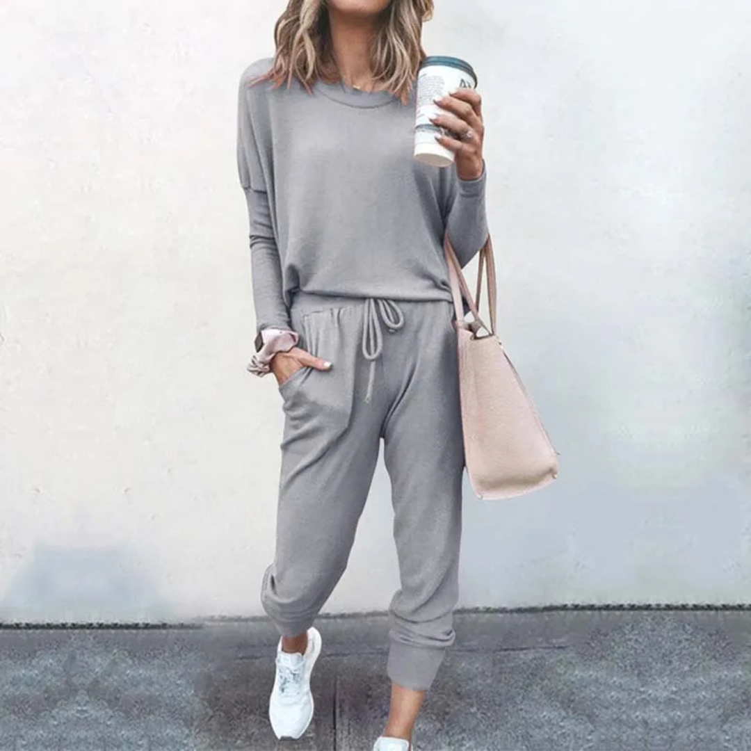 Oversized Damskie Dres - Velana-jasnoszary-s-Trend Polska