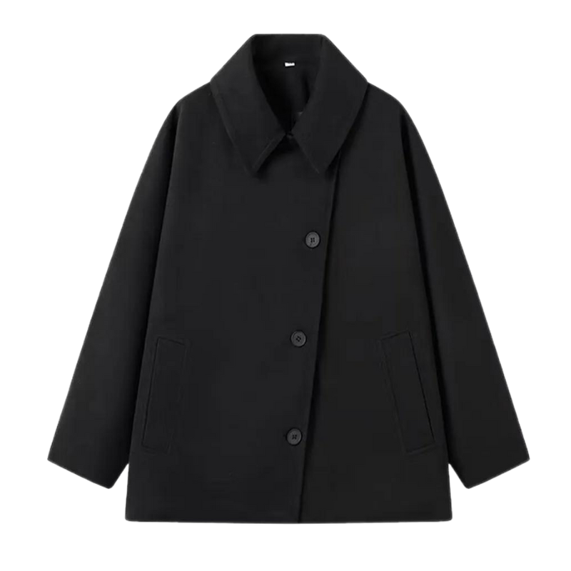 Oversized Kobieca Kurtka Zimowa - Mila-Czarny-XS-Trend Polska